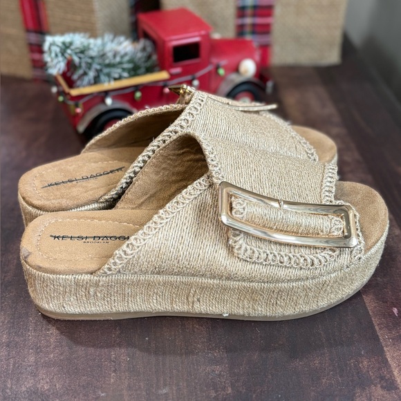 ANTHROPOLOGIE - KELSI DAGGER BROOKLYN Dover Jute Platform Sandals - Picture 13 of 17